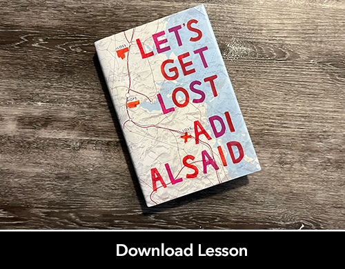 Text: Download Lesson; Image: Let's Get Lost book cover