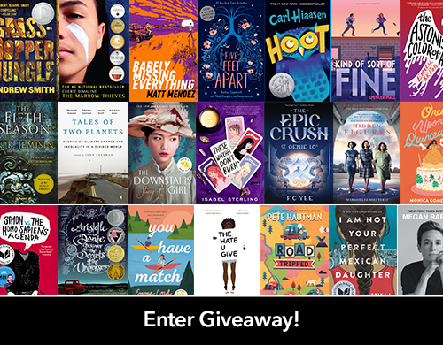 Text: Enter giveaway for free classroom library!; Image: Book covers