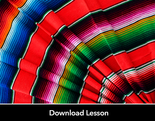 Text: Download Lesson; Image: Colorful Blanket
