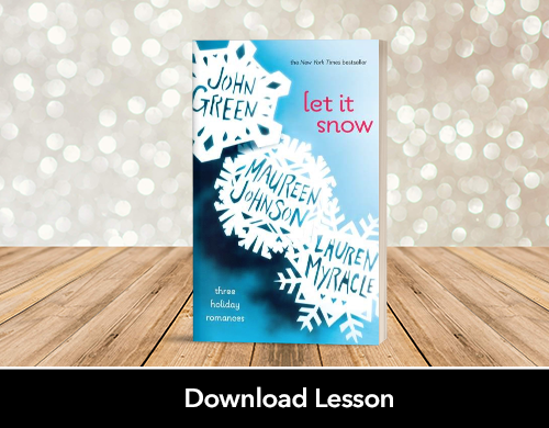 Text: Download Lesson; Image: Let It Snow book cover