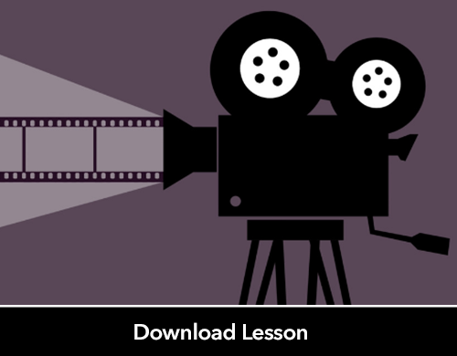 Text: Download Lesson; Image: Film Projector