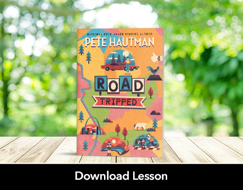 Text: Download Lesson; Image: Road Tripped Book cover